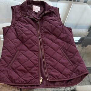 Old Navy Maroon Quilted Vest